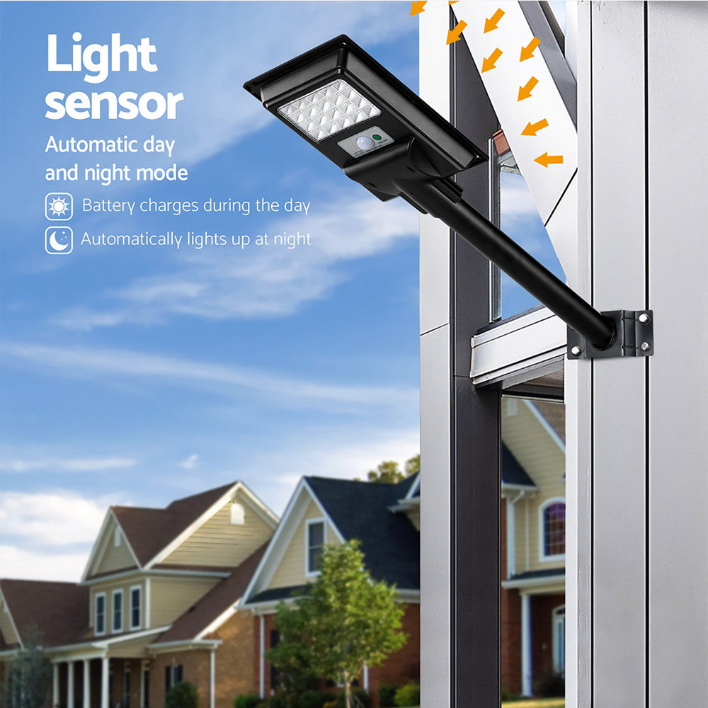 80-LED Ultra-Bright Solar Street Lamp with Motion Sensor & Remote