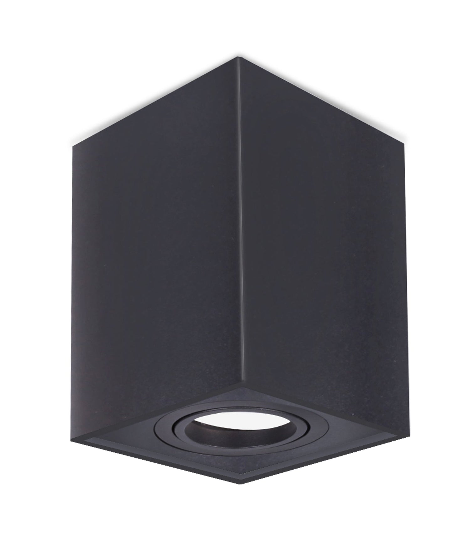 GU10 Square Gimbal Surface Mounted Ceiling Downlights - Black