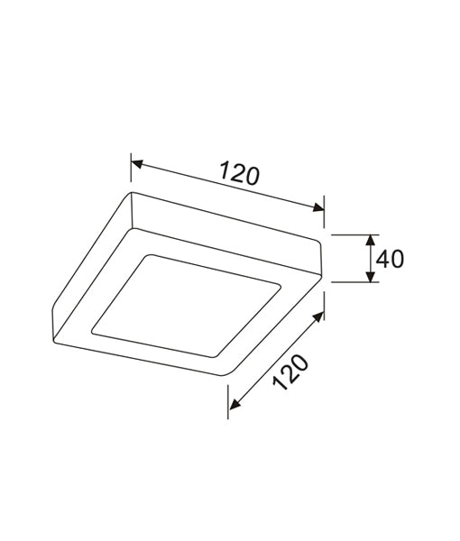 LED Dimmable Tri-CCT Surface Mounted Metal Oyster Lights - Square