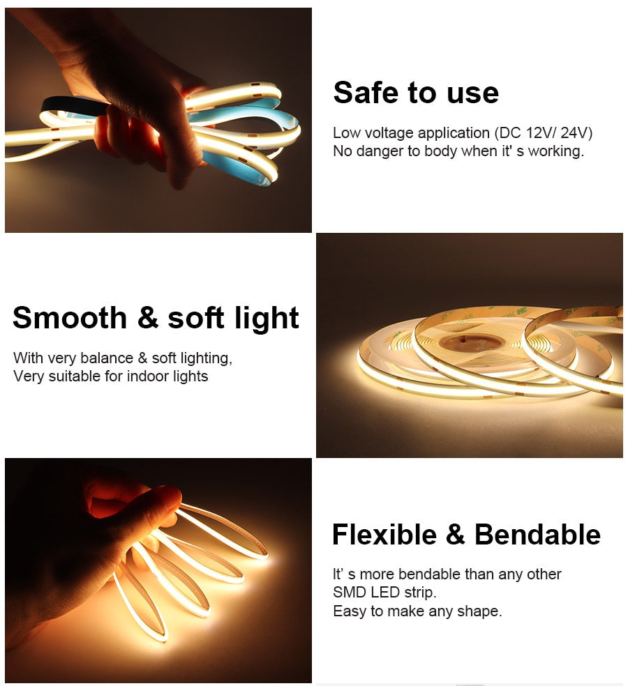 12 volt cob store led strip