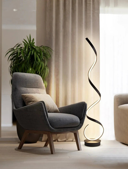 Ribbon Luxury LED Decoration Floor Lamp - Black