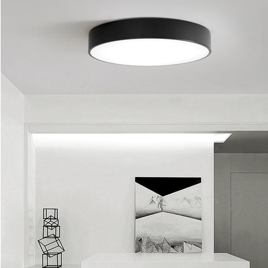 Modern LED Flush Ceiling Light - 40cm Surface Mount Panel Downlight