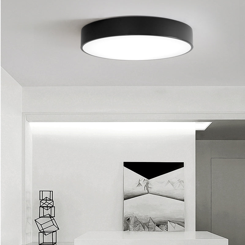 Modern LED Flush Ceiling Light - 40cm Surface Mount Panel Downlight ...