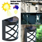 Solar-Powered LED Wall Light - Outdoor Decorative Fence Light with Auto Day/Night Sensor for Garden & Path Lighting