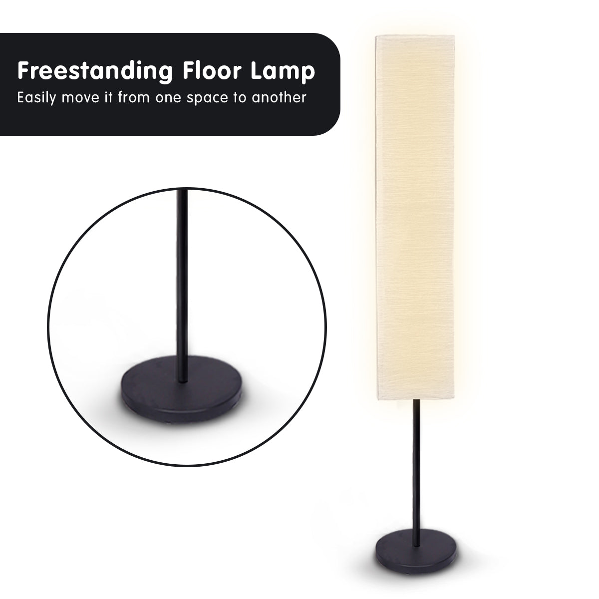 Modern Paper Lantern Floor Lamp with Wrinkle Effect Shade