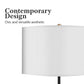 Refined Brushed Brass Floor Lamp with White Drum Shade