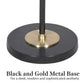 Dual-Head Adjustable Floor Lamp in Black and Gold