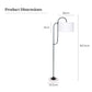 Classic Arc Floor Lamp with Marble Base and Off-White Shade