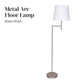 Elegant Floor Lamp with Cream Linen Shade - Nickel