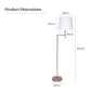 Elegant Floor Lamp with Cream Linen Shade - Nickel