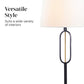 Elegant Loop Stand Floor Lamp with Fabric Shade