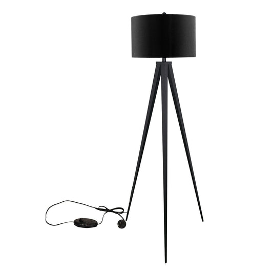 Minimalist Chic Tripod Floor Lamp - Black