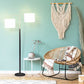 Dual Shade Articulated Floor Lamp - Black and Brass