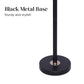 Dual Shade Articulated Floor Lamp - Black and Brass