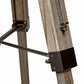 Mariner's Beacon Tripod Floor Lamp with Steel Spotlight - Wood