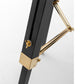 Luxury Nautical Tripod Spotlight - Extendable Matte Black with Gold Accents