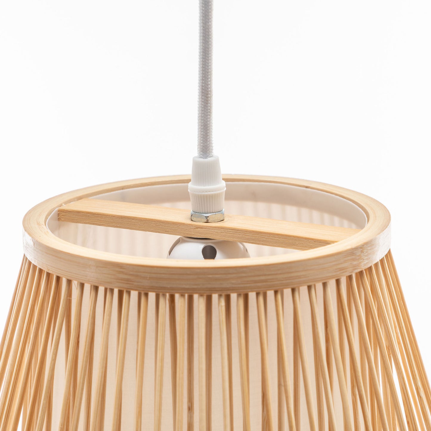 Bohemian Chic Bamboo Empire Pendant Light - Tropical Elegance