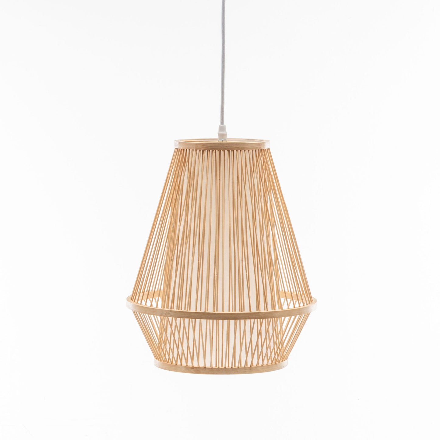 Bohemian Chic Bamboo Empire Pendant Light - Tropical Elegance