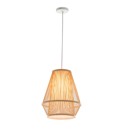 Bohemian Chic Bamboo Empire Pendant Light - Tropical Elegance