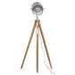 Mariner's Beacon Tripod Floor Lamp with Steel Spotlight - Silver