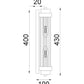 Interior Up/Down Clear Glass Rod Wall Lights - White