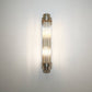 Interior Up/Down Clear Glass Rod Wall Lights - White