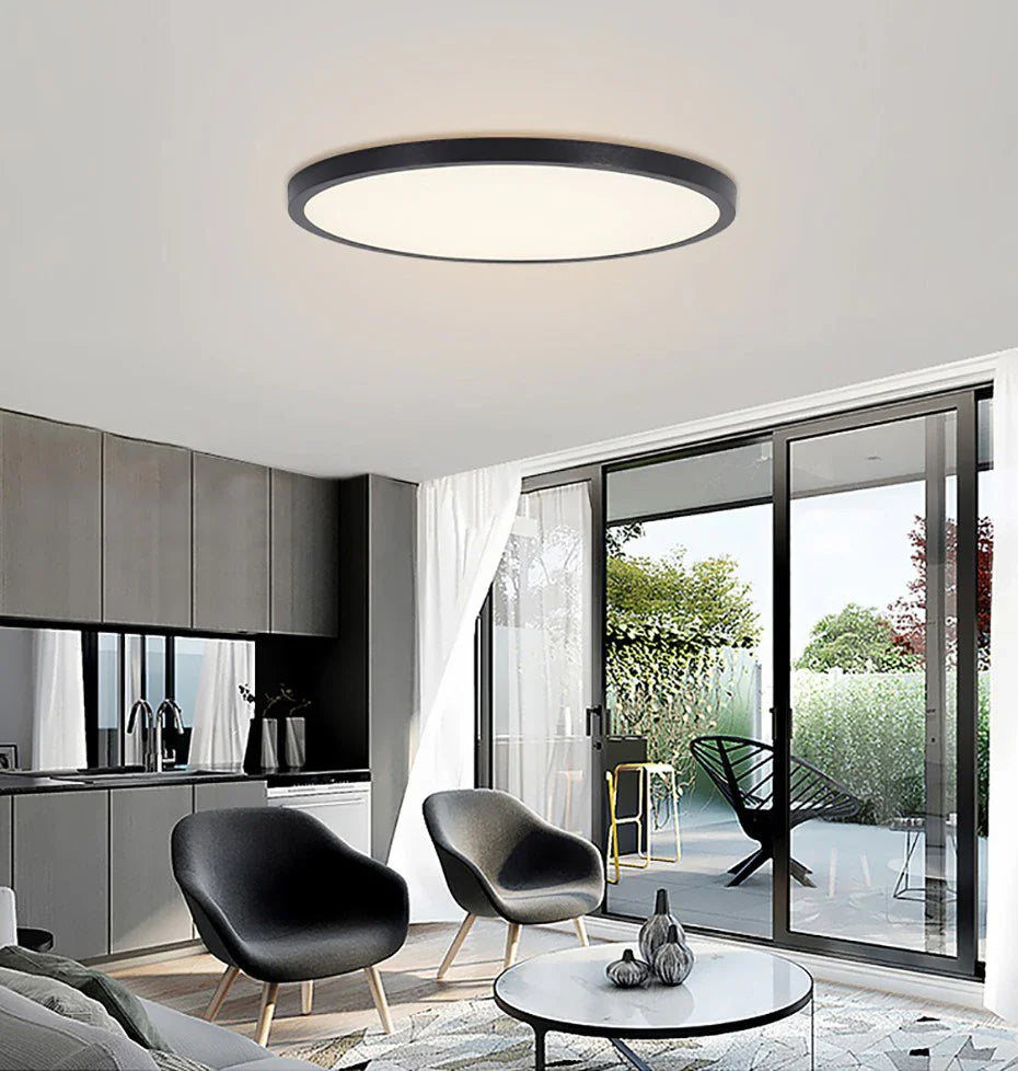 30CM LED Osyter Ceiling Light Fixture, Cool White, 4500K - Black