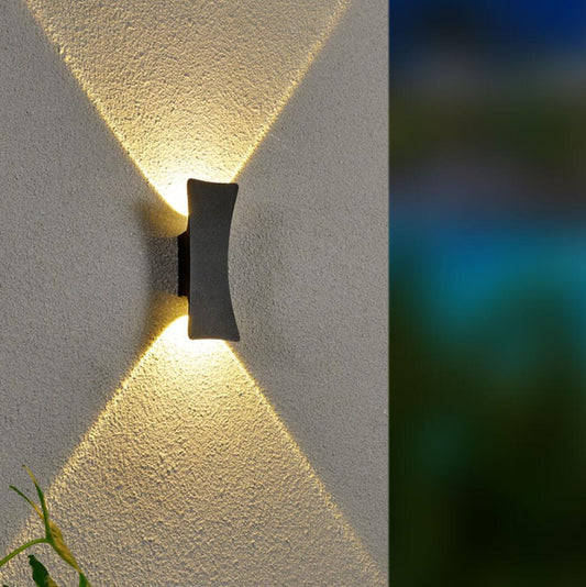 Square Indoor and Outdoor LED Wall Light 6W - Black