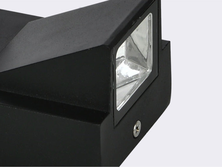 Angular Waterproof Indoor Outdoor LED Up and Down Light 10W - Black