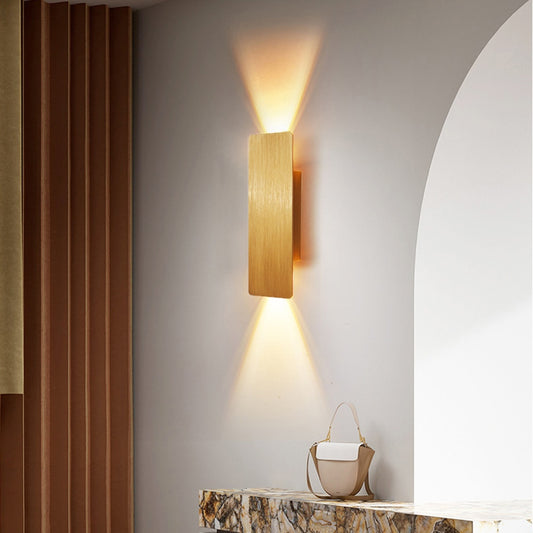 Simple Aluminum Panel Wall Light - Gold