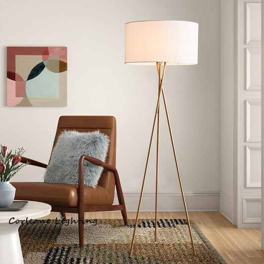 Modern Decoration Metal Tripod Floor Lamp - Gold