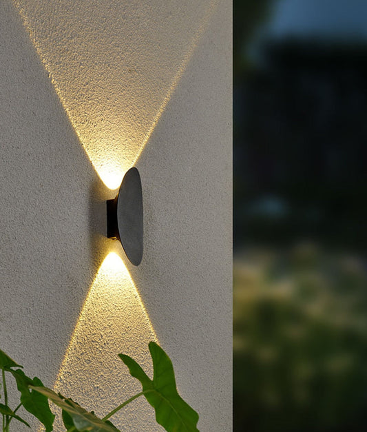 Oval Indoor and Outdoor LED Wall Light 6W - Black