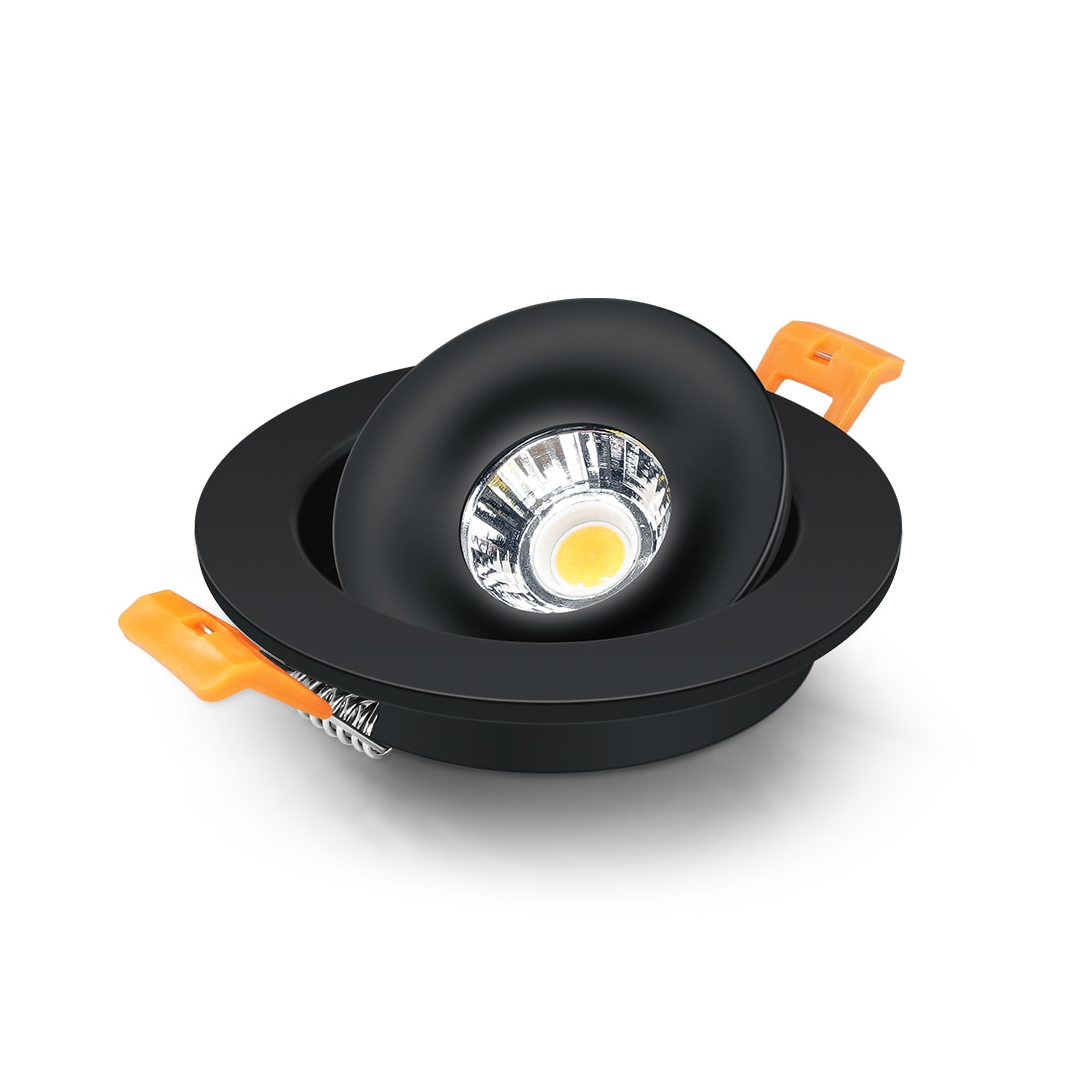 Recessed 360° Adjustable Spot LED Downlight - Black