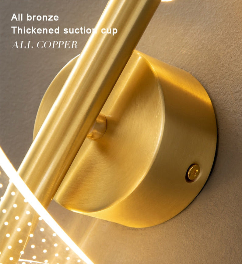 Luxurious Acylic Indoor Decoration Wall Light - Gold