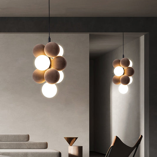 Artistic LED Bubble Pendant - Coffee