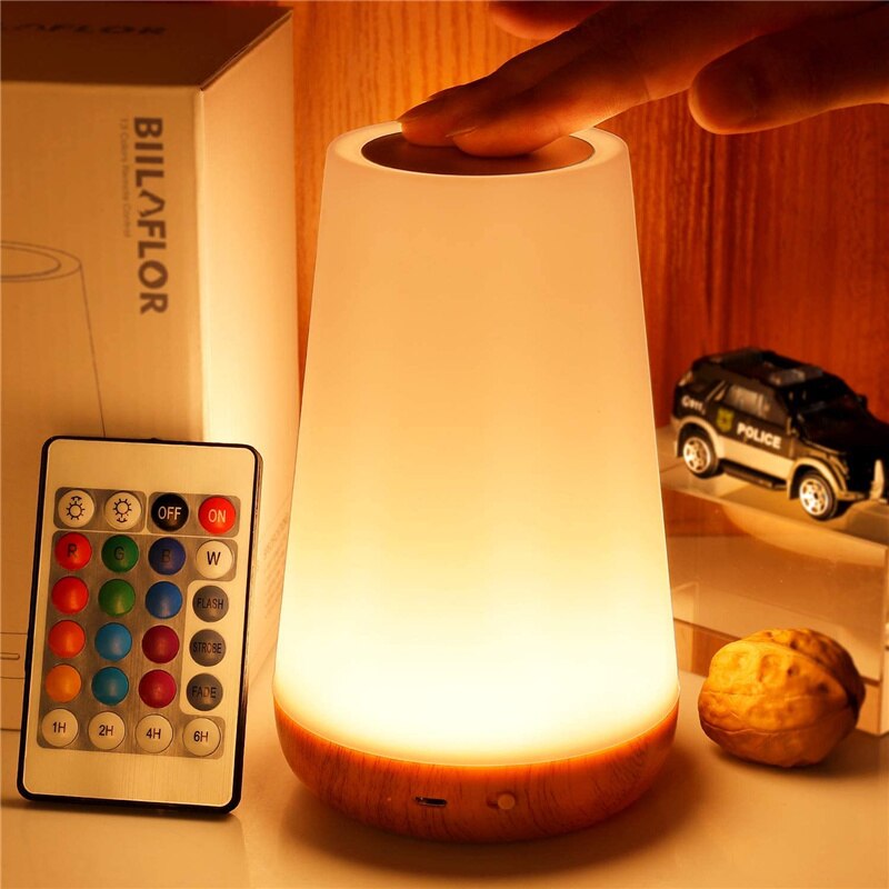 Portable 13 Color Changing Table Lamp Bedside Lamps USB Rechargeable