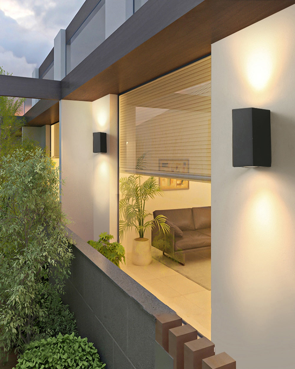 Square LED Outdoor Wall Light 6W Waterproof IP65 - Black