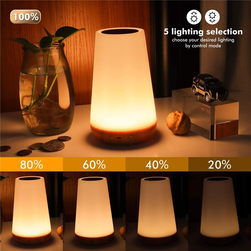 Portable 13 Color Changing Table Lamp Bedside Lamps USB Rechargeable