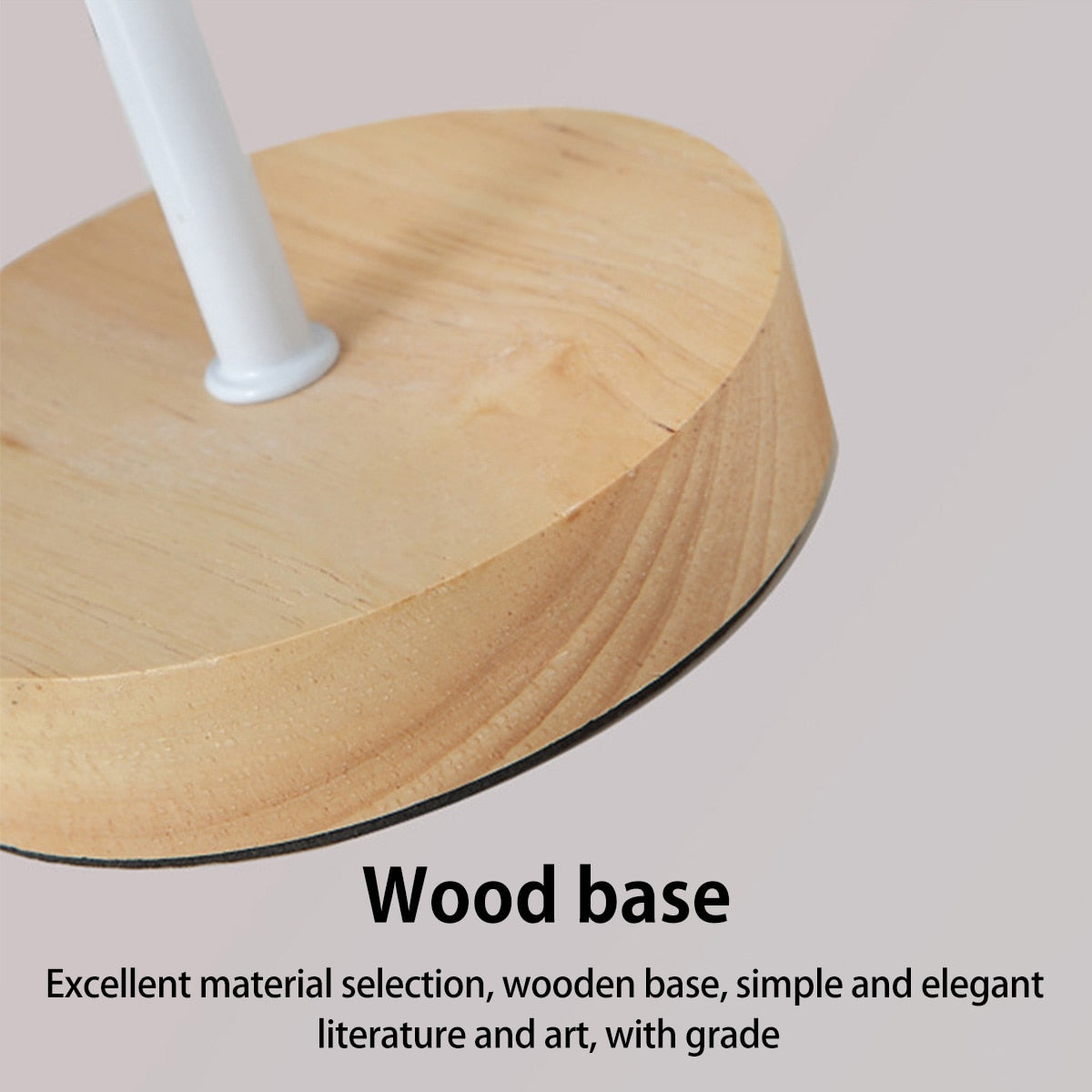 USB Bedside Wooden Cylinder Desk Lamp