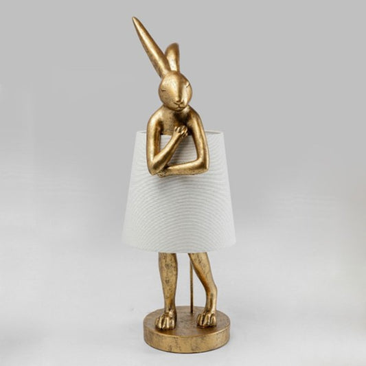 Art Decor Rabbit Table Lamp - Old Bronze