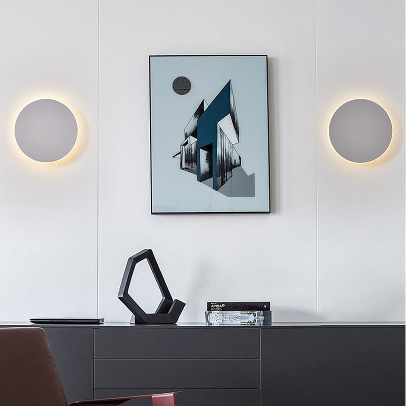 Moon Indoor LED Wall Light - White