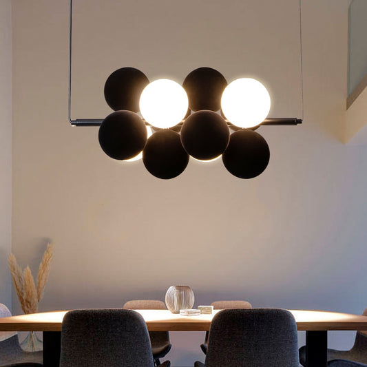 Artistic LED Bubble Chandelier - Black