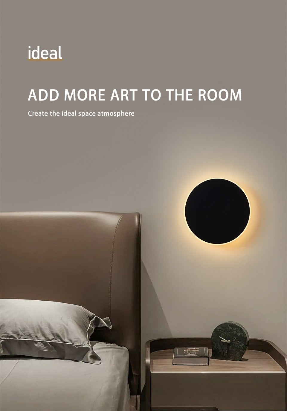 Moon Indoor LED Wall Light - Black