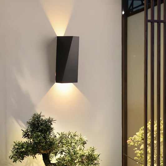 Minimalist Geometry Up Down Indoor Wall Light -  Black