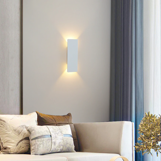 Simple Aluminum Panel Wall Light - White