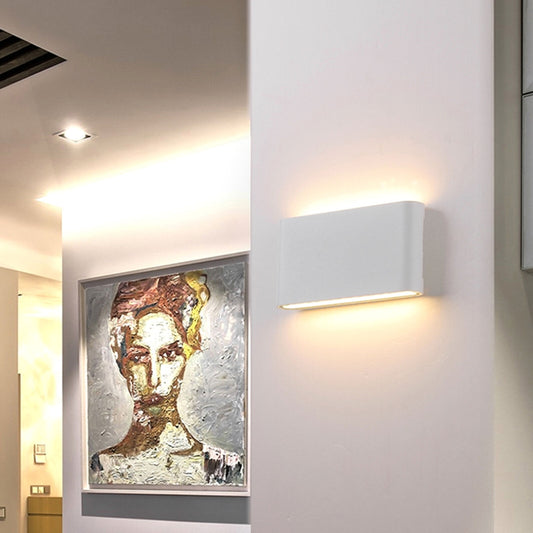 Simplistic Square Waterproof LED Up And Down Light 6W 12W - White